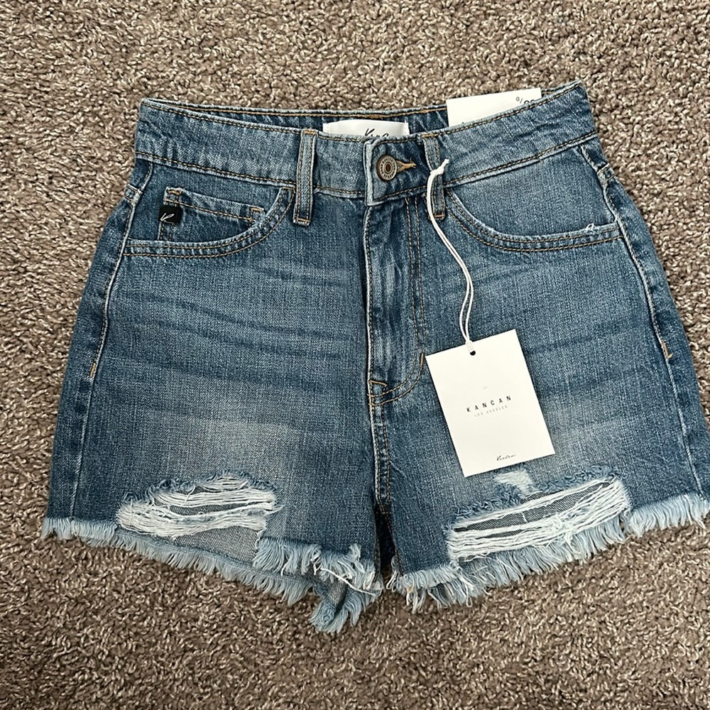 High Rise Denim Shorts